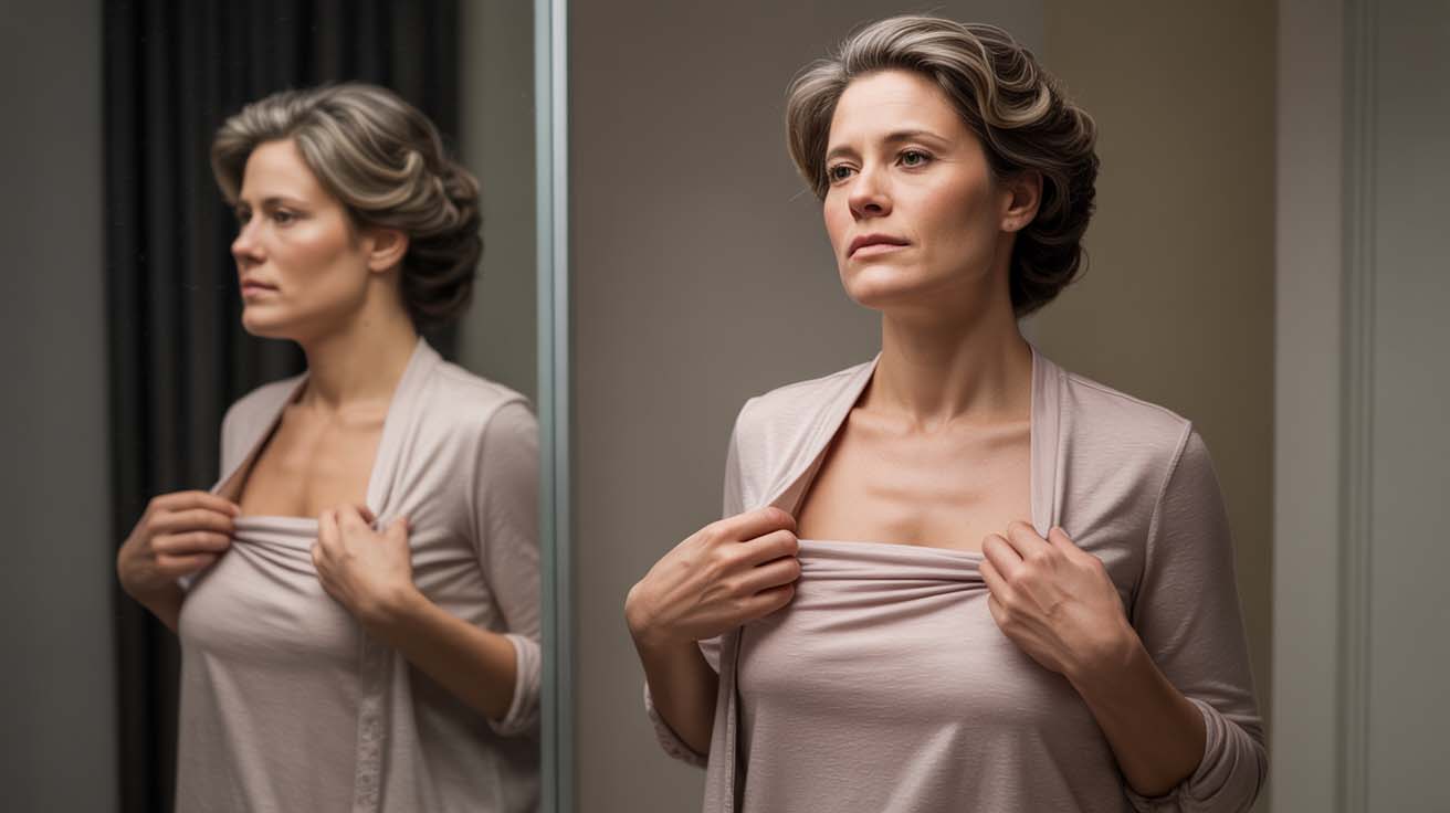 Identificacion de las mamas caidas o ptosis mamaria